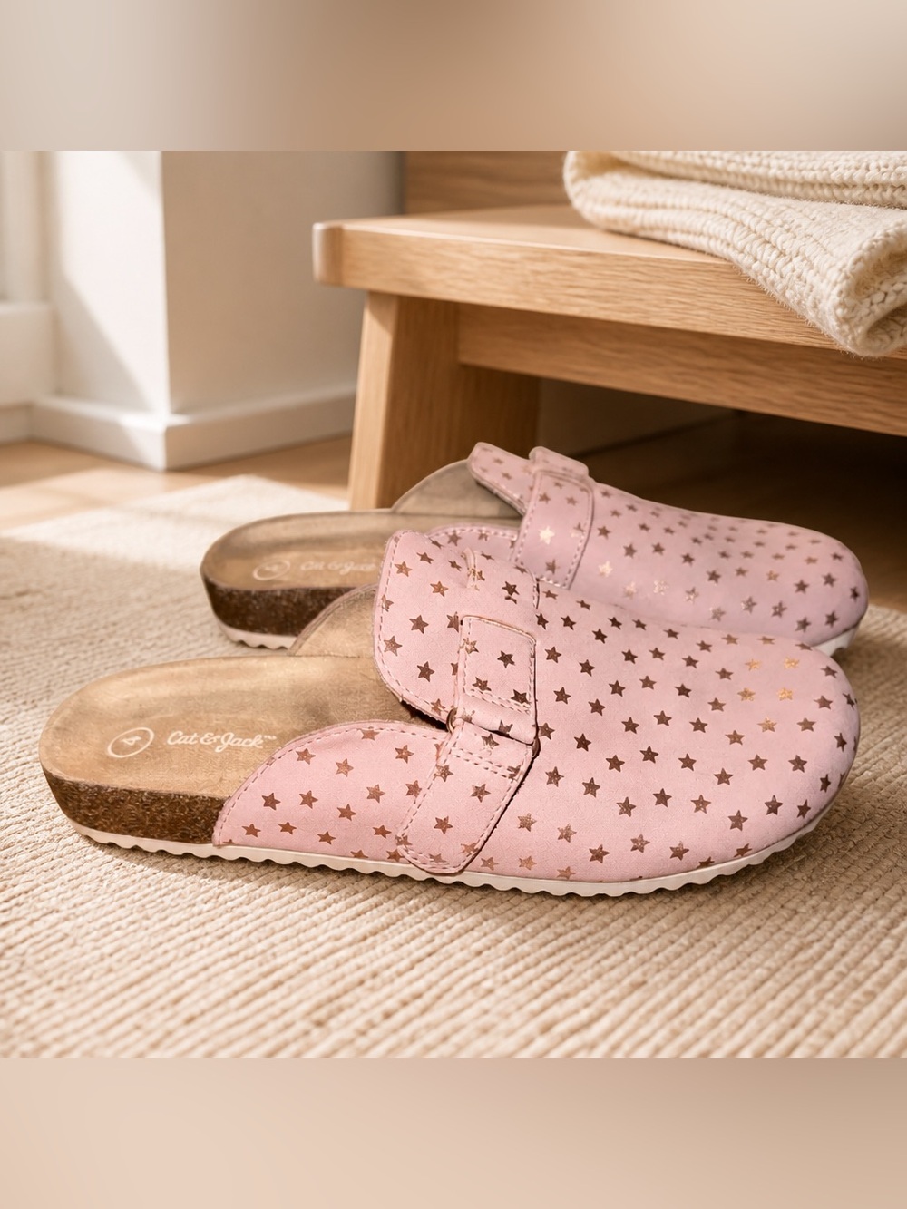 Cat & Jack Pink Star Mules